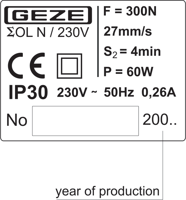 Oznaka CE znaka na motoru