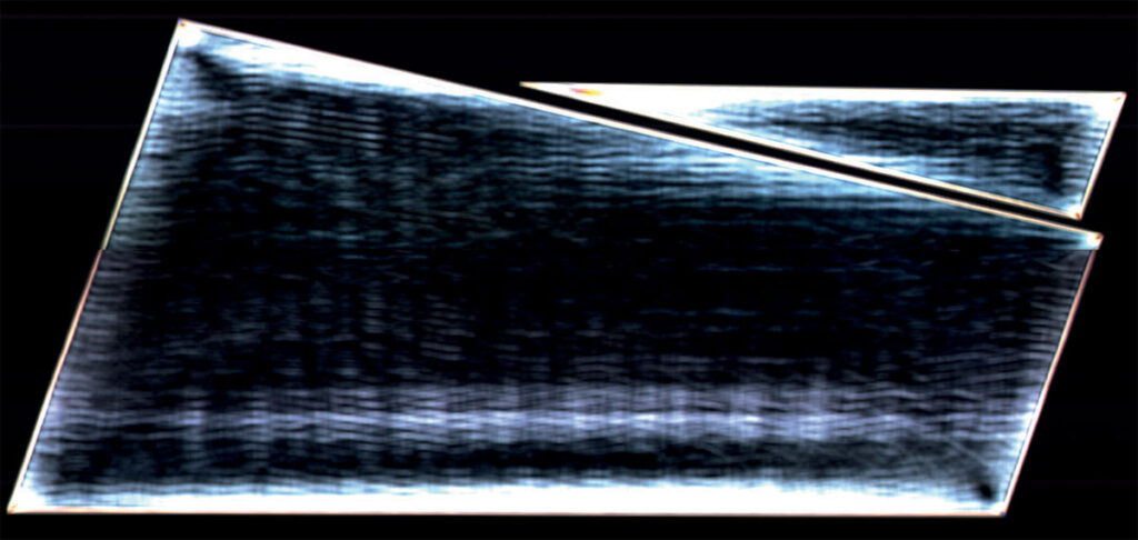 Slika 8. Uticaj jednog stakla na drugo tokom termičke obrade na posledičnu pojavu anizotropije