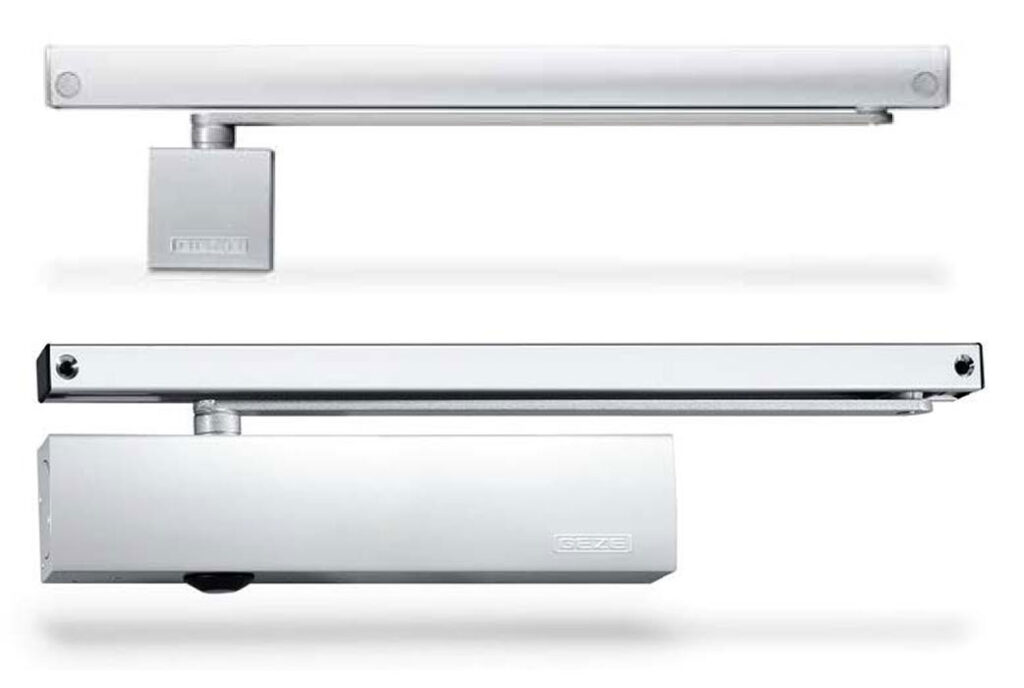 T-Stop sa obrtnom tačkom i T-Stop ugrađen na GEZE zatvarač TS 3000 V ili TS 5000